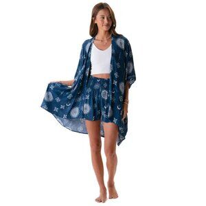 Lotus and Luna Blue Kimono Yoga OS